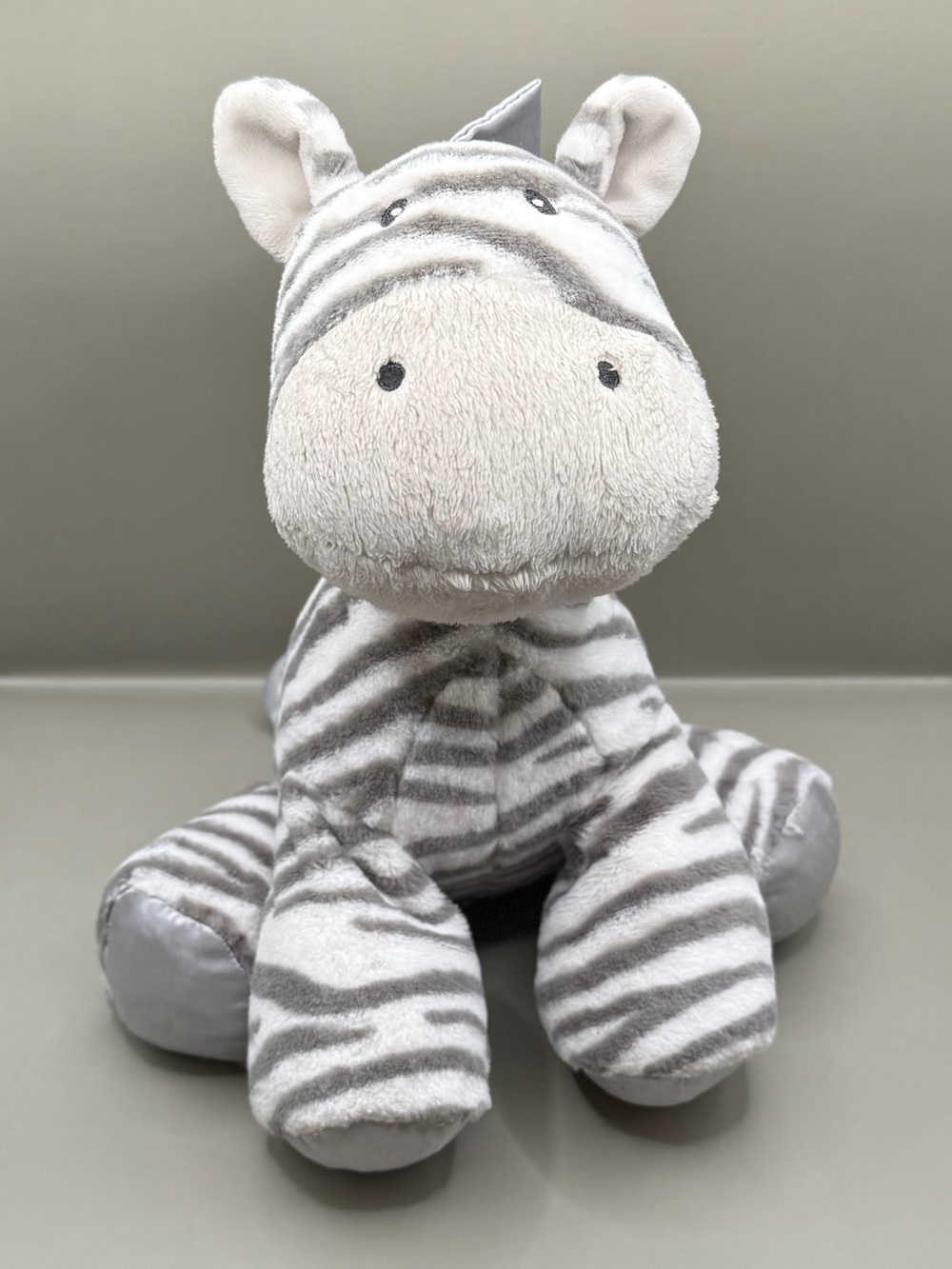 Baby GUND Zebra Zebra Plush Stuffed Animal Lovey Satin Trim